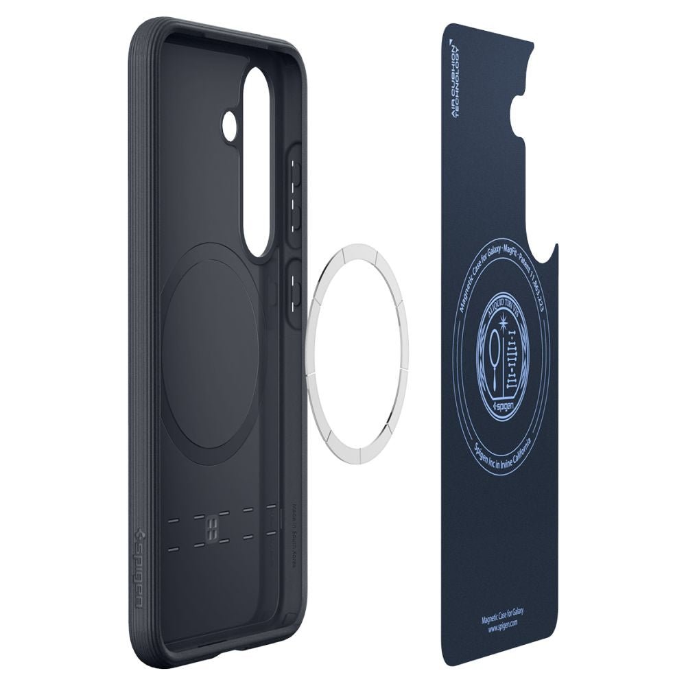 Spigen Samsung Galaxy S25 - Parallax Mag Θήκη Σιλικόνης με Σκληρό Πλαίσιο και MagSafe - Navy Violet