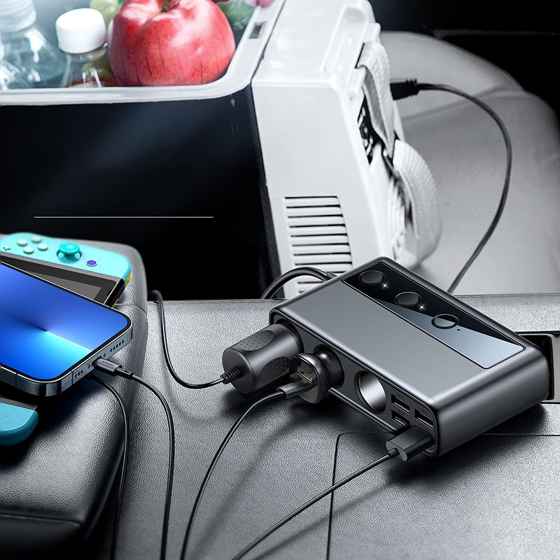 Joyroom Multi - Port Car Cigarette Lighter Φορτιστής Αυτοκινήτου Γρήγορης Φόρτισης PD154W - Black - JR - CL06