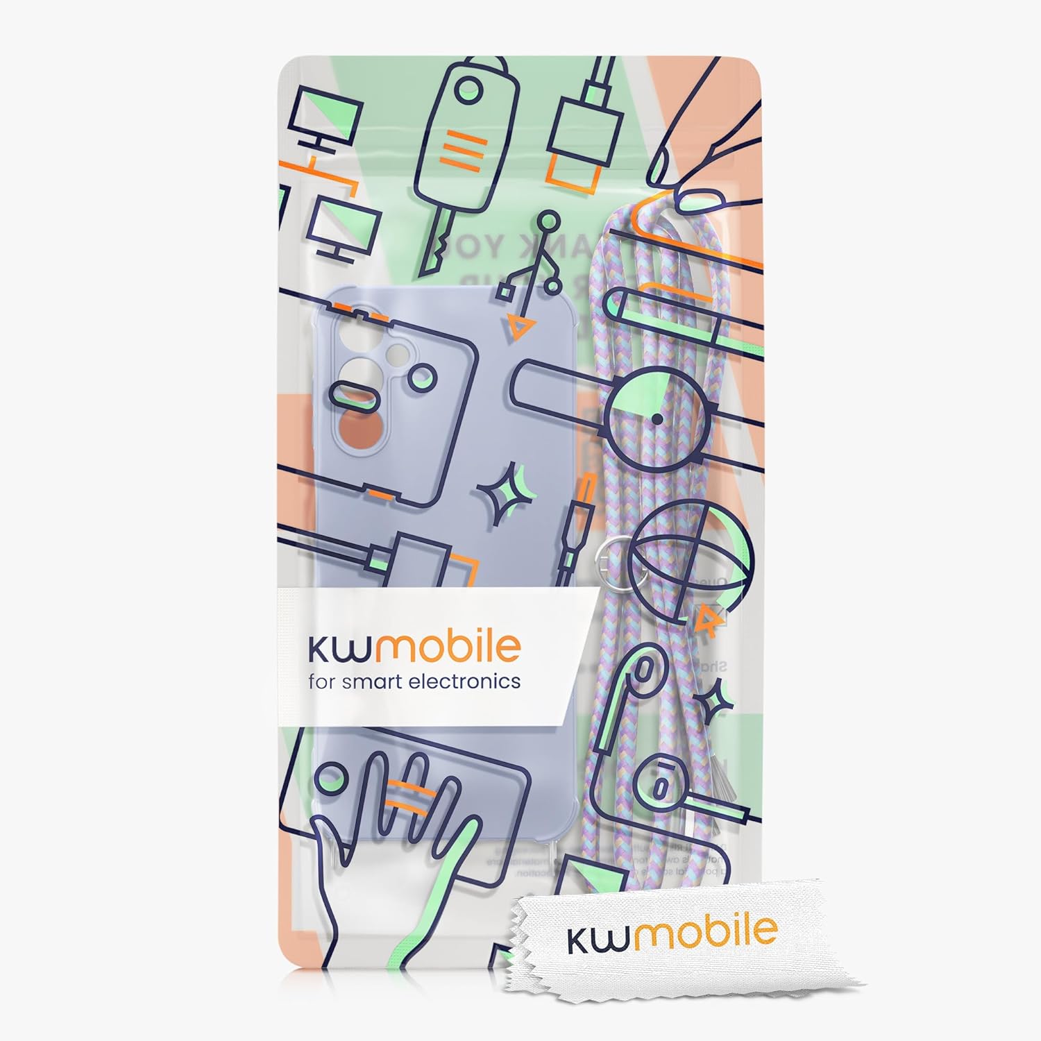 KW Samsung Galaxy A14 5G Θήκη Σιλικόνης TPU με Λουράκι - Lavender - 60819.108