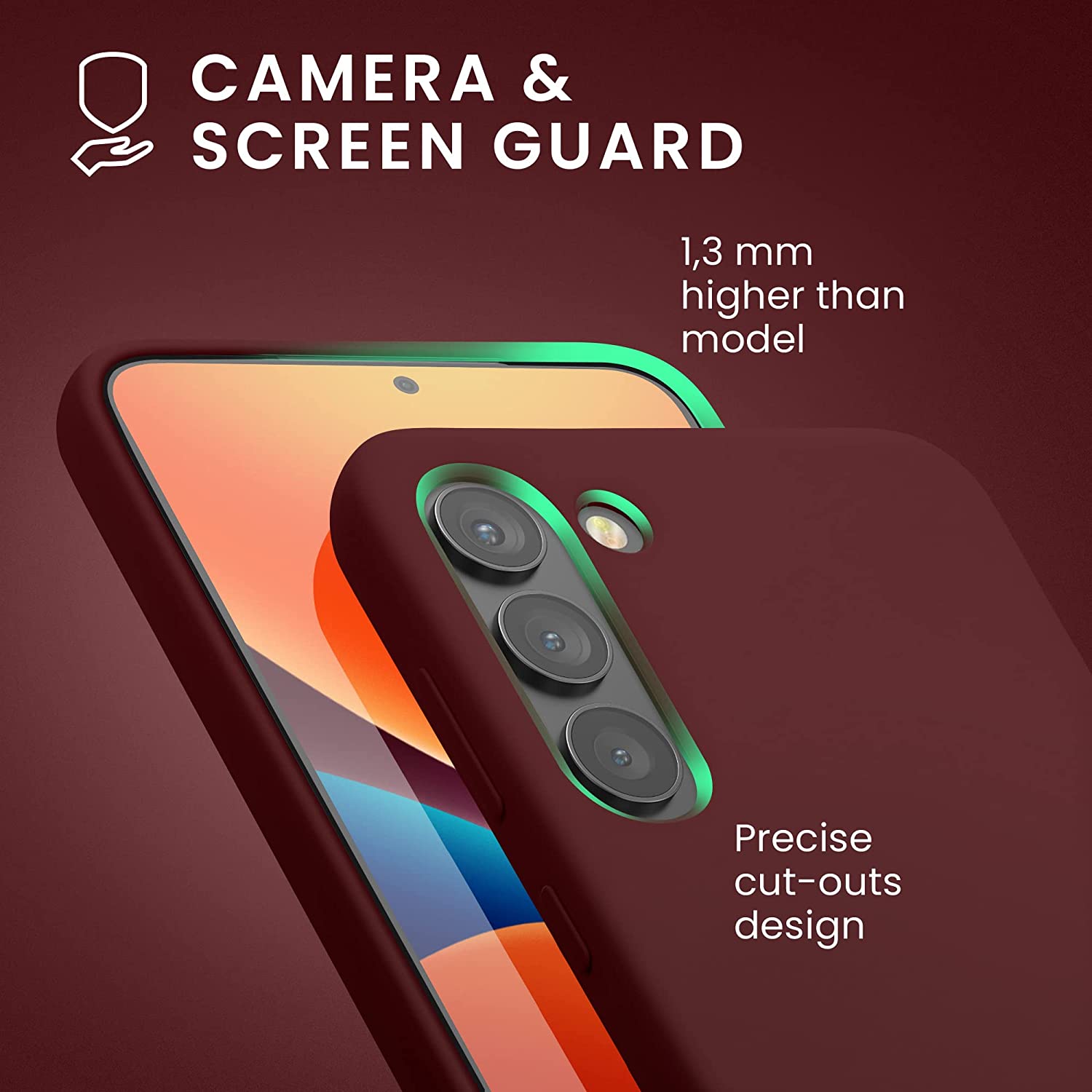 KW Samsung Galaxy S23 Plus Θήκη Σιλικόνης Rubberized TPU - Bordeaux Purple - 60274.187