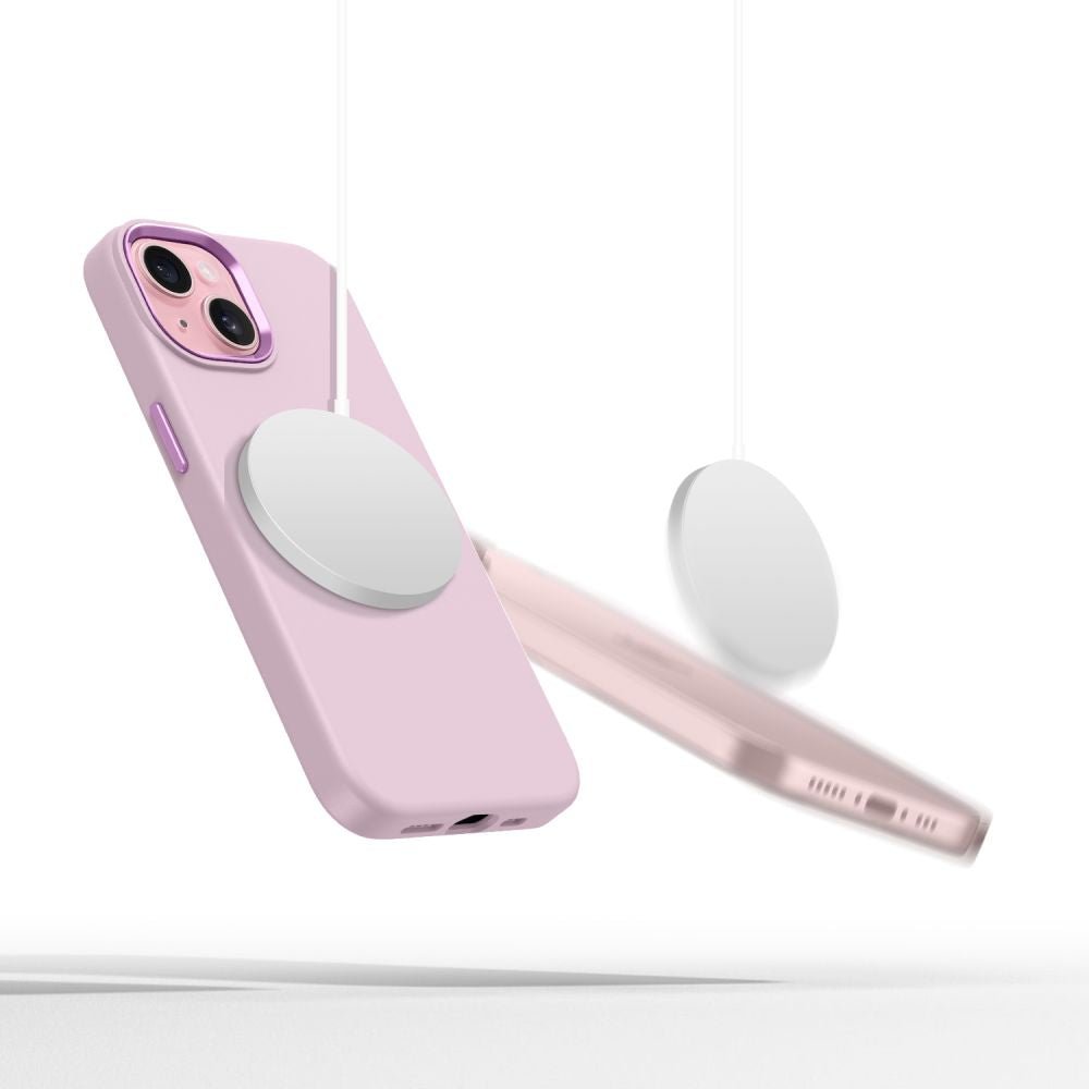 Tech - Protect iPhone 15 Silicone Pure Θήκη Σιλικόνης TPU με MagSafe - Pink Pearl