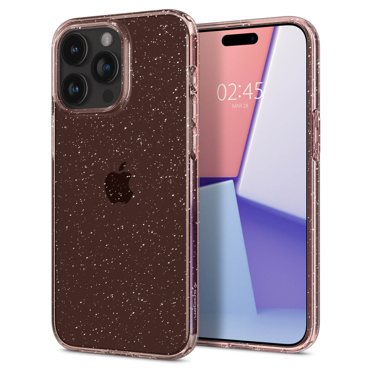 Spigen iPhone 15 Pro Max Liquid Crystal Θήκη Σιλικόνης - Glitter Rose