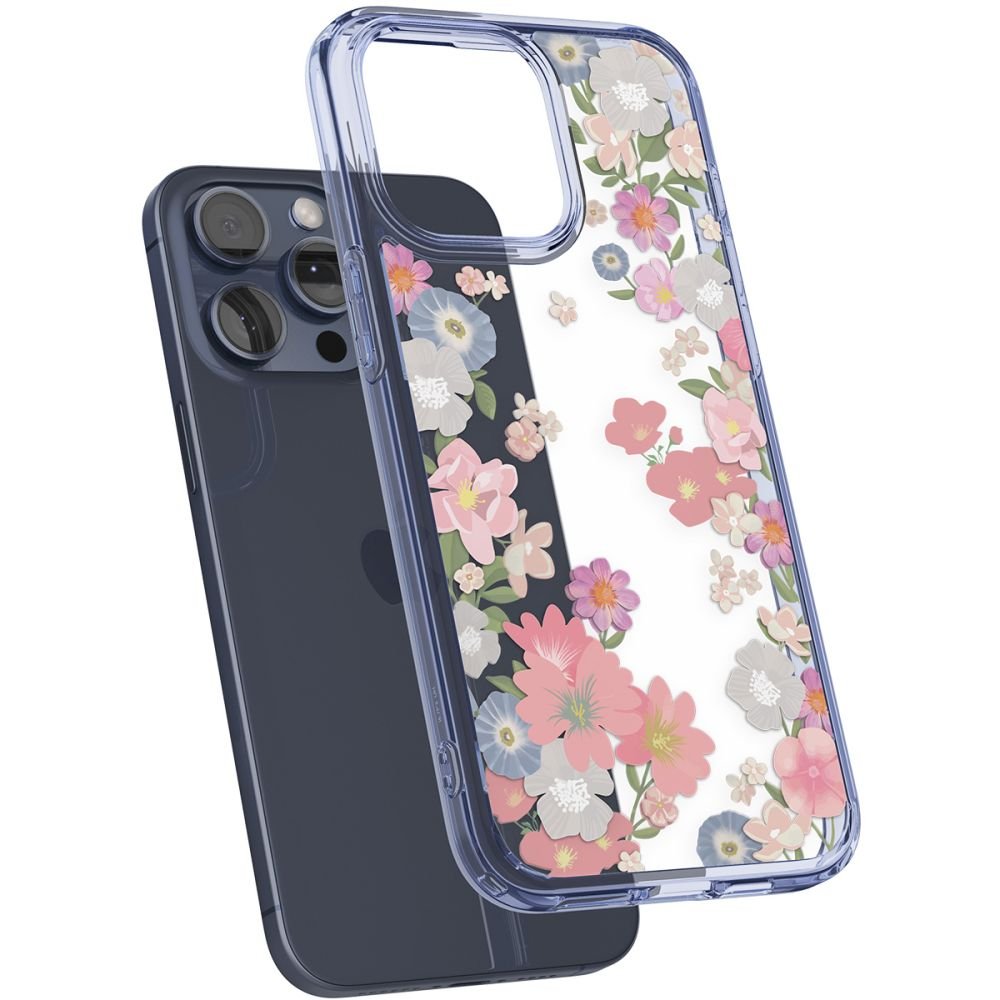 Spigen iPhone 15 Pro Ultra Hybrid Σκληρή Θήκη με Πλαίσιο Σιλικόνης - Blossom