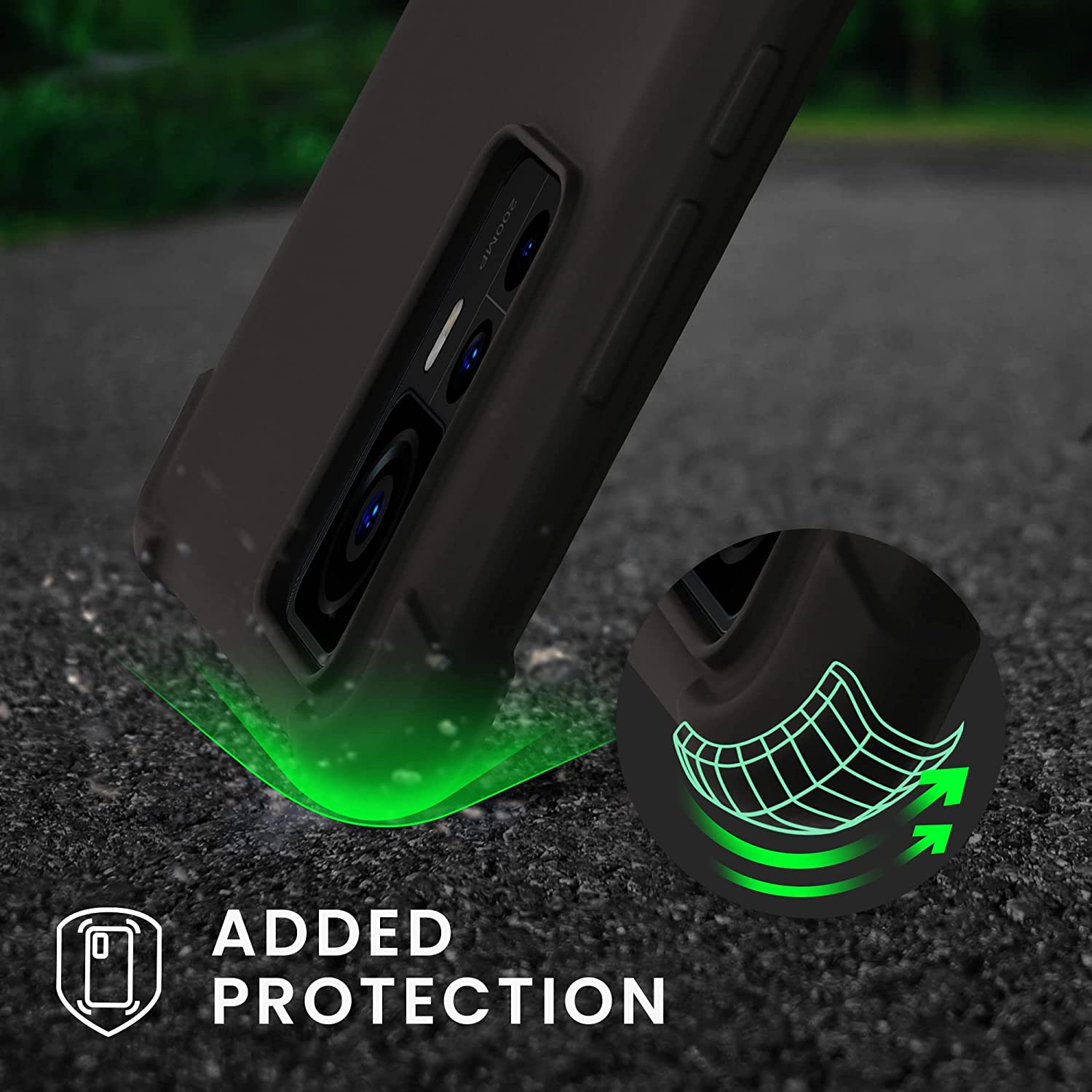 KW Xiaomi 12T / 12T Pro Θήκη Σιλικόνης TPU με Λουράκι - Black - 60157.01