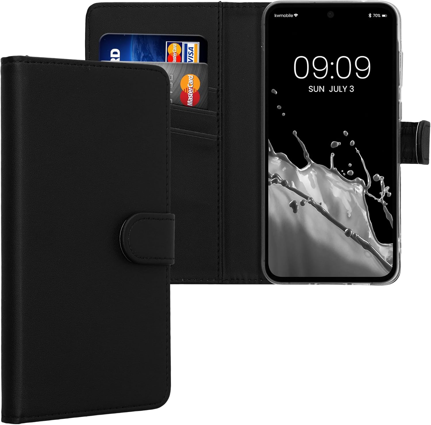 KW Samsung Galaxy A55 5G Θήκη Πορτοφόλι Stand - Black