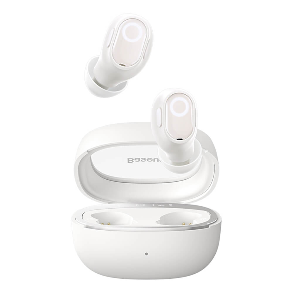 Baseus Earbuds WM02+ - TWS Bluetooth V5.3 - Ασύρματα ακουστικά για Κλήσεις / Μουσική - Creamy White