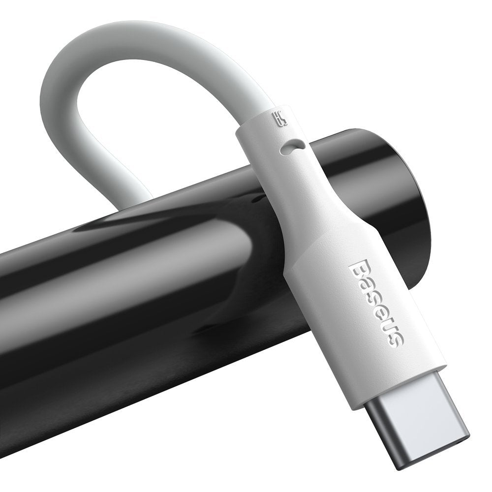 Baseus Simple Wisdom Cable Type - C 5A 40W - Καλώδιο Γρήγορης Φόρτισης Type - C 1,5M - 2 Τεμάχια - White - TZCATZJ - 02