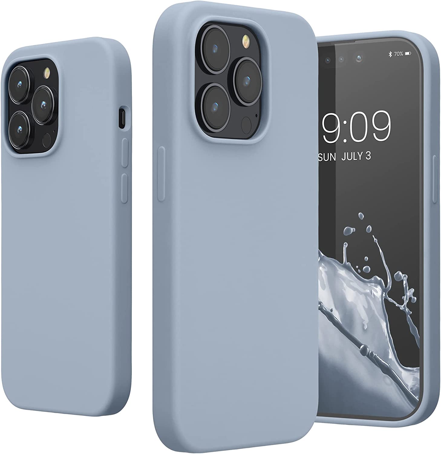 KW iPhone 14 Pro Θήκη Σιλικόνης TPU - Light Blue Matte - 59073.58