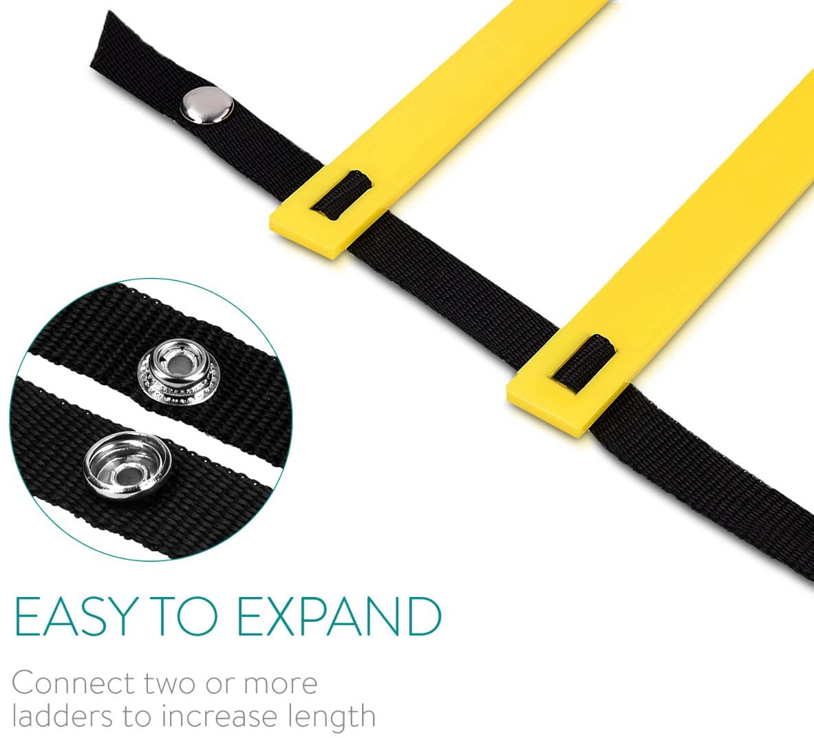 Navaris Σκάλα Επιτάχυνσης - Προπόνησης με Τσάντα Μεταφοράς - Black / Yellow - 43407