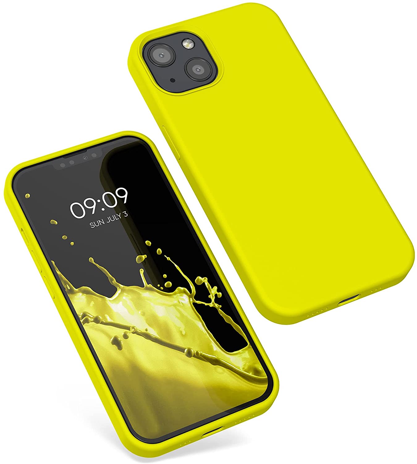 KW iPhone 13 Θήκη Σιλικόνης Rubberized TPU - Lemon Yellow - 55878.149