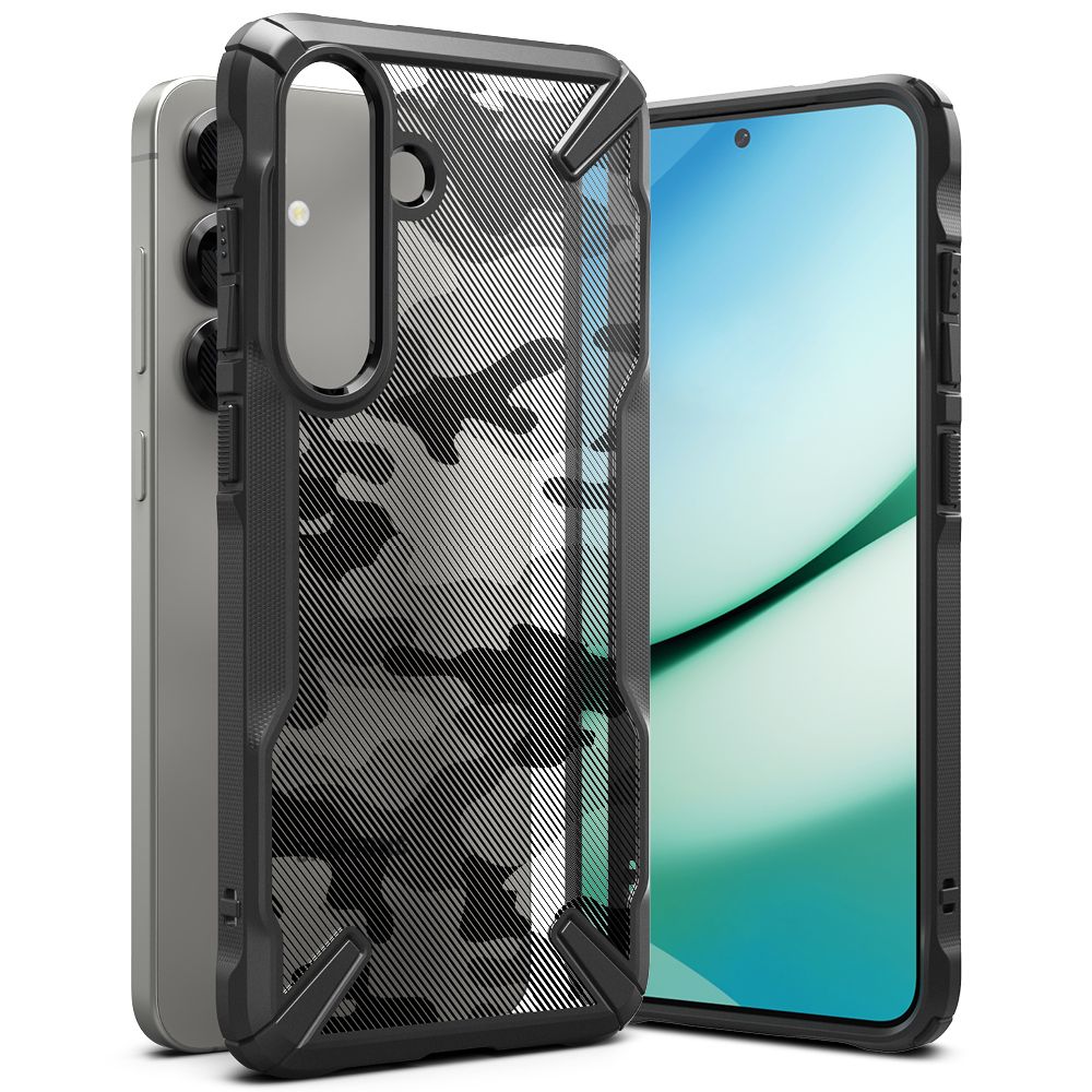 Ringke Samsung Galaxy S25 Fusion X Σκληρή Θήκη με Πλαίσιο Σιλικόνης - Camo Black