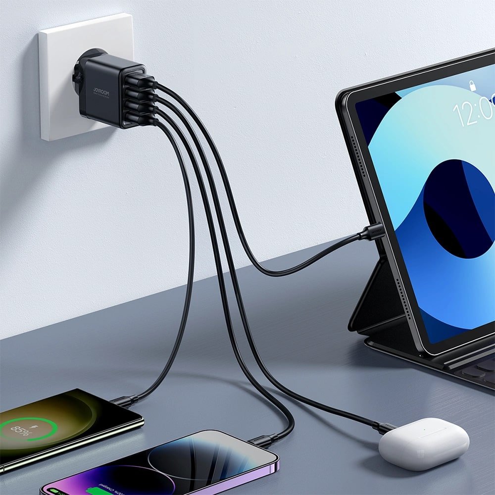 JOYROOM Οικιακός Φορτιστής με 4 Θύρες USB 24W 4.8A - Black - JR - TCN03