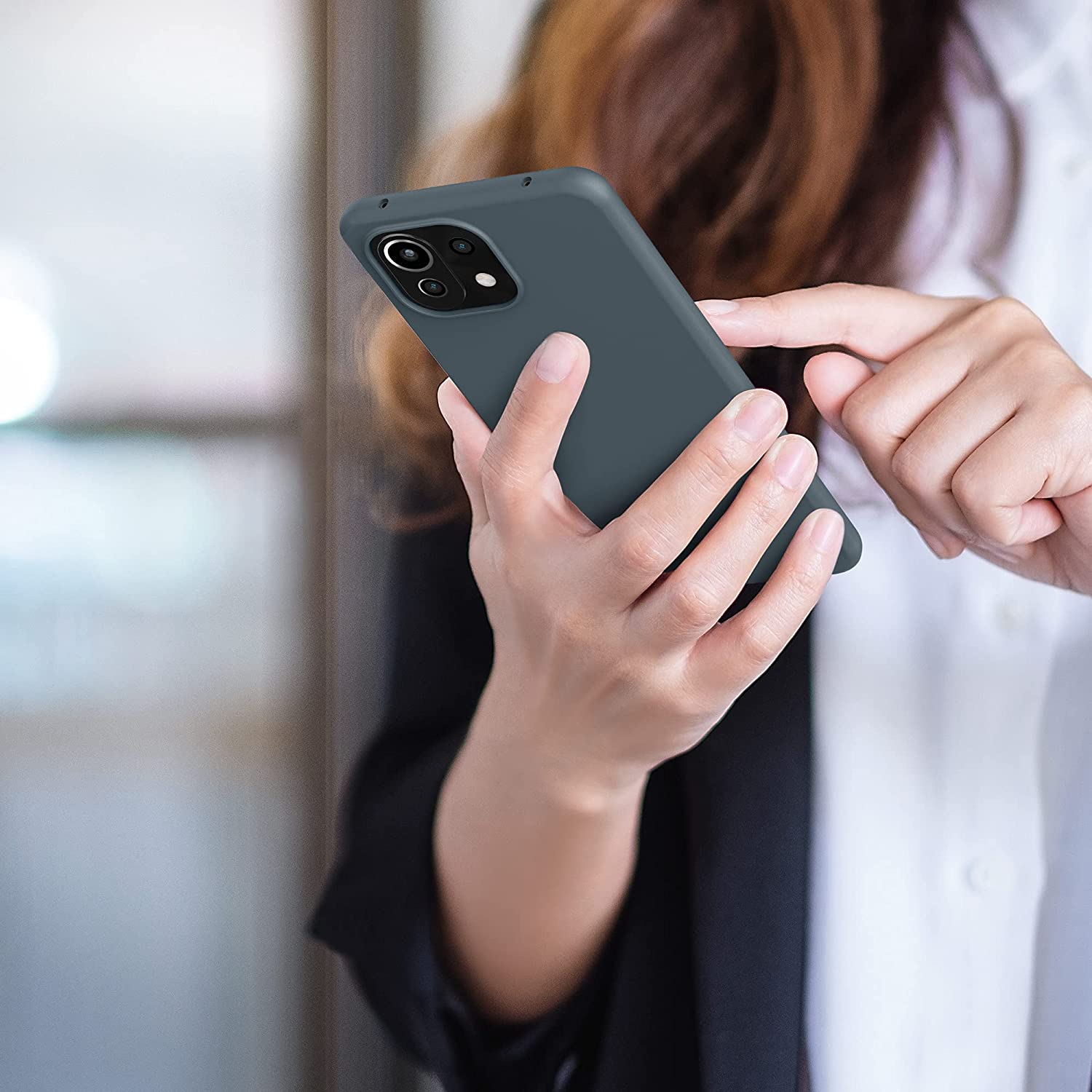 KW Xiaomi Mi 11 Lite / Mi 11 Lite 5G Θήκη Σιλικόνης TPU - Slate Grey - 54726.202