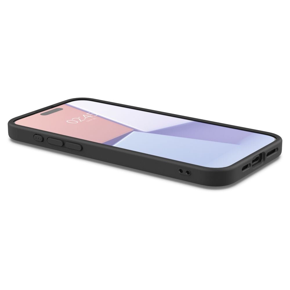 Spigen Cyrill iPhone 15 Pro Max Kajuk Mag Θήκη με Επένδυση Συνθετικού Δέρματος και MagSafe - Black