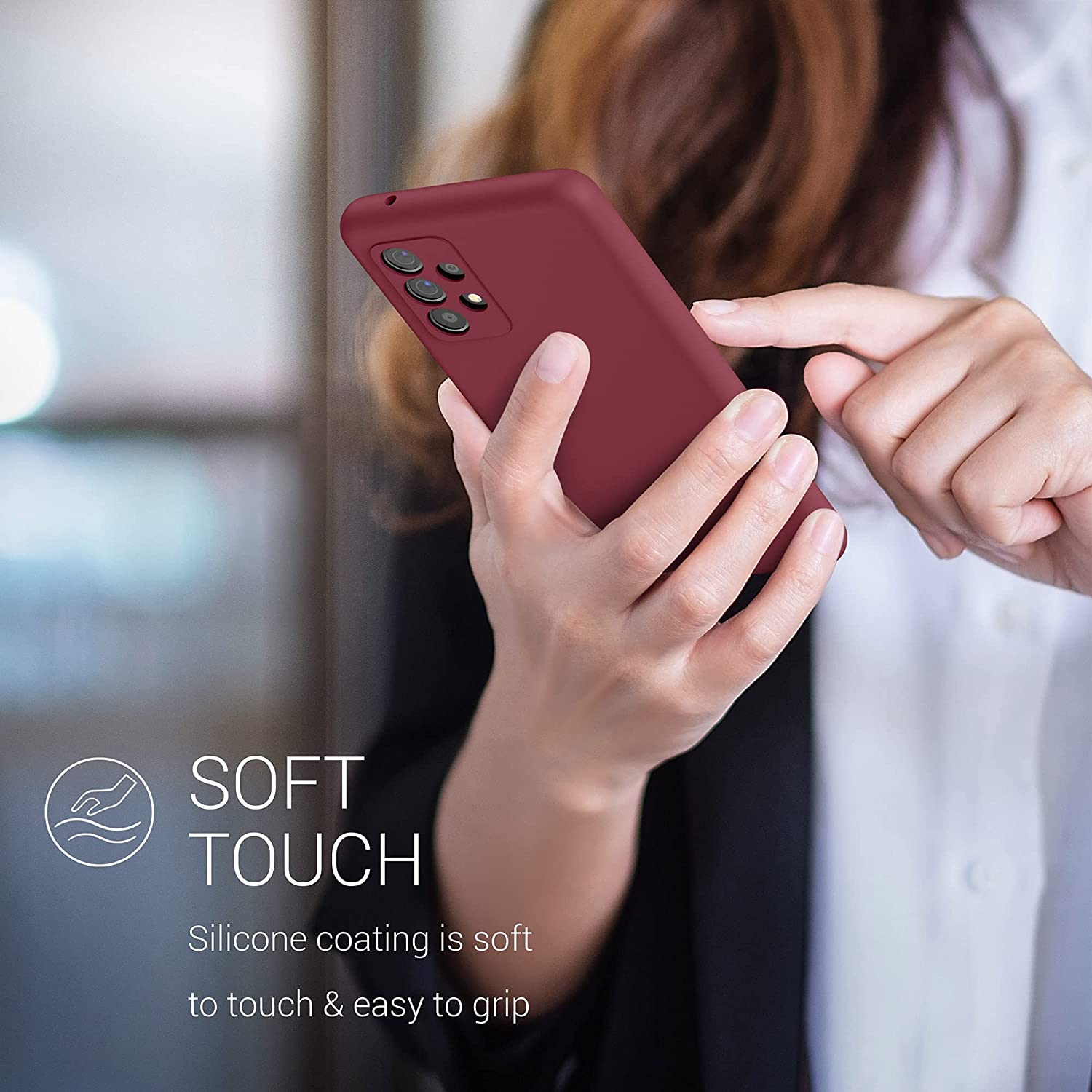 KW Samsung Galaxy A52 / A52 5G / A52s 5G Θήκη Σιλικόνης Rubber TPU - Rhubarb Red - 54347.209