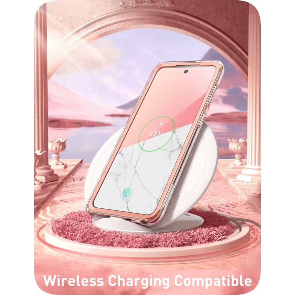 i - Blason Samsung Galaxy S22 Plus Cosmo Σκληρή Θήκη με Πλαίσιο Σιλικόνης και Προστασία Οθόνης - Marble