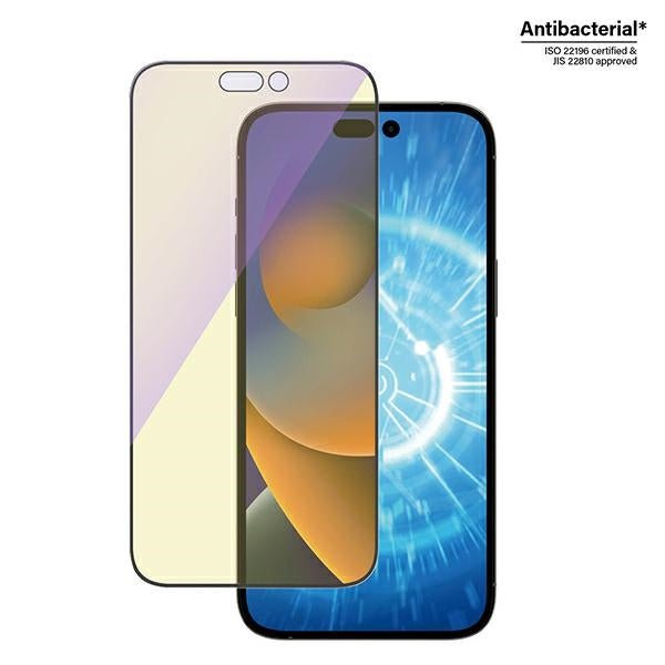 PanzerGlass iPhone 14 Pro Max Ultra - Wide Fit Anti - Blue Light Antibacterial Easy Aligner Full Screen Αντιχαρακτικό Γυαλί Οθόνης - Black