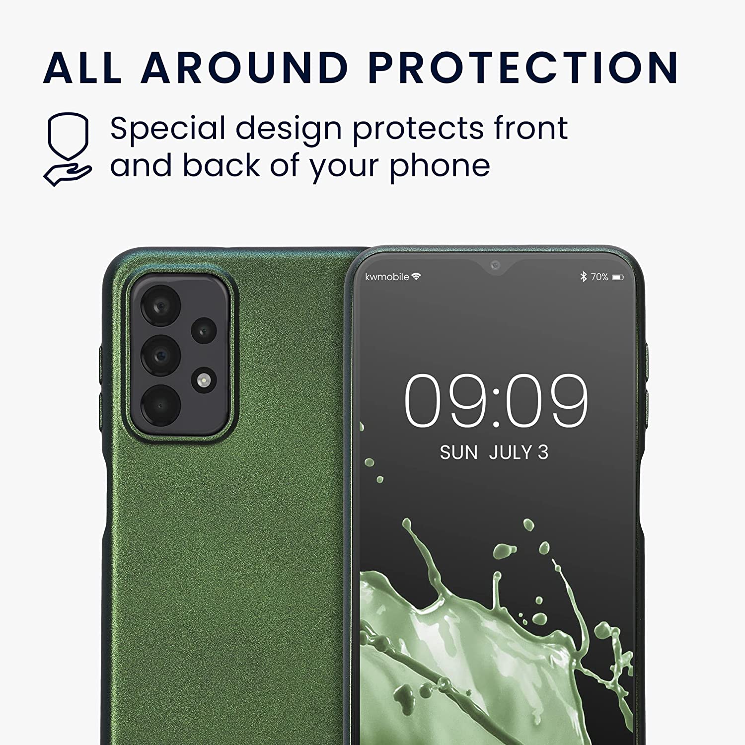 KW Samsung Galaxy A23 5G Θήκη Σιλικόνης TPU - Metallic Forest Green - 58020.233