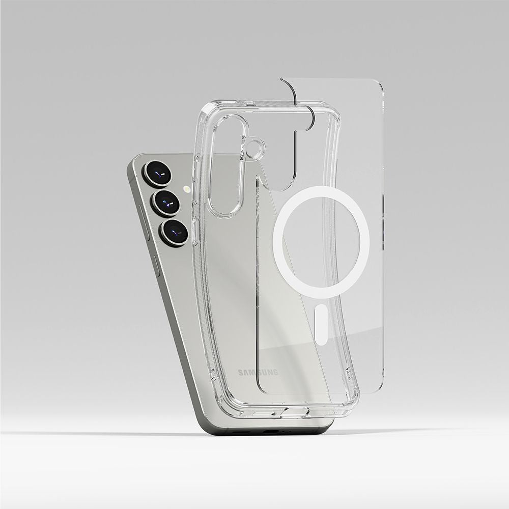 Ringke Samsung Galaxy S25 - Fusion Magnetic - Σκληρή Θήκη με Πλαίσιο Σιλικόνης και MagSafe - Διάφανη