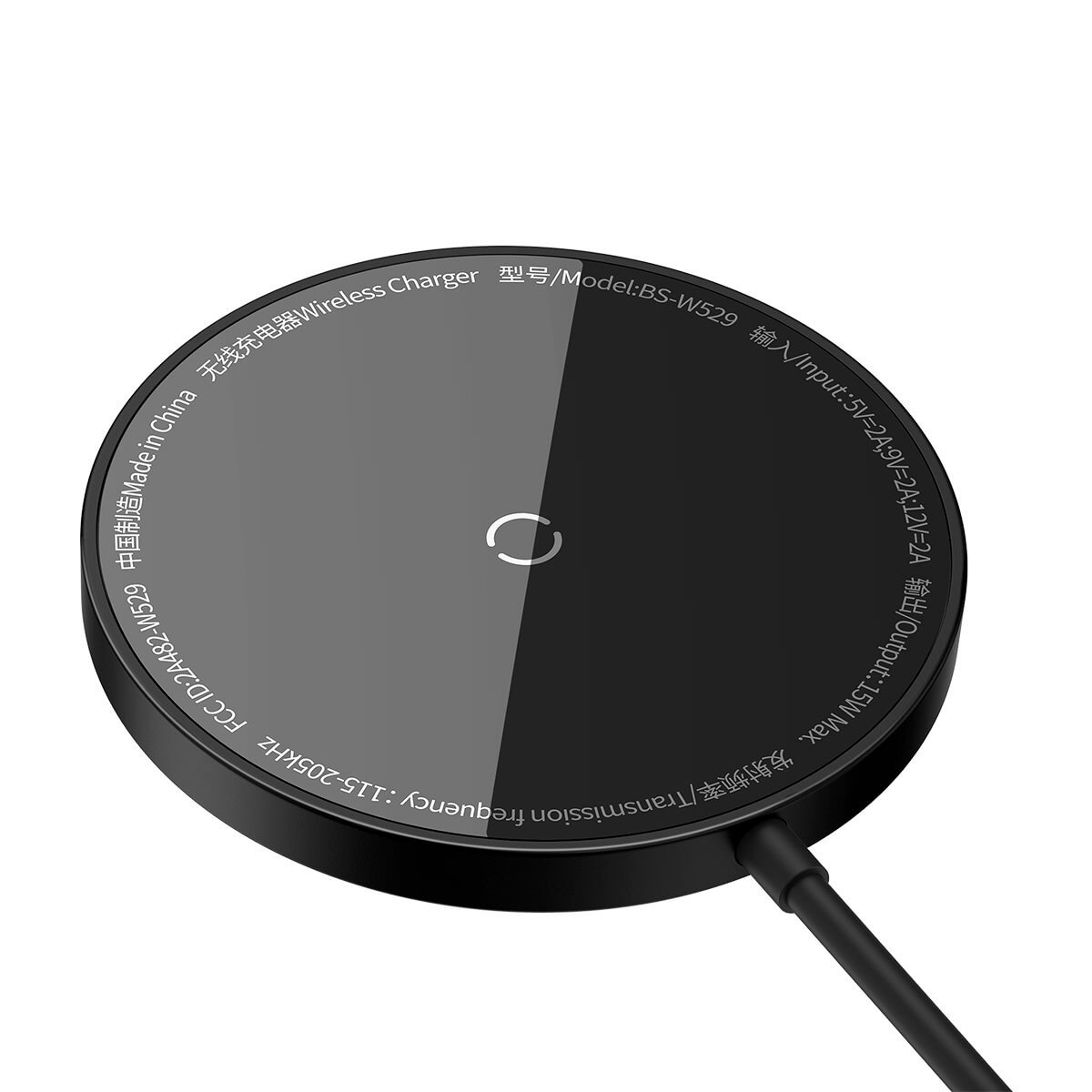 Baseus Simple Mini3 BS - W529 Ασύρματος Φορτιστής MagSafe με Καλώδιο Type - C 15W - Black - CCJJ040001