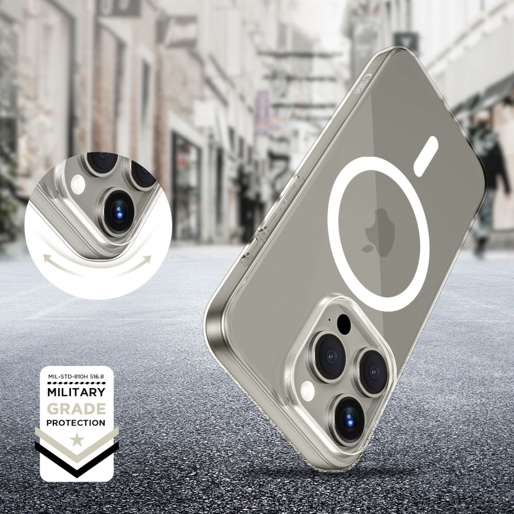 Tech - Protect iPhone 15 Pro Flexair Θήκη Σιλικόνης TPU με MagSafe - Διάφανη