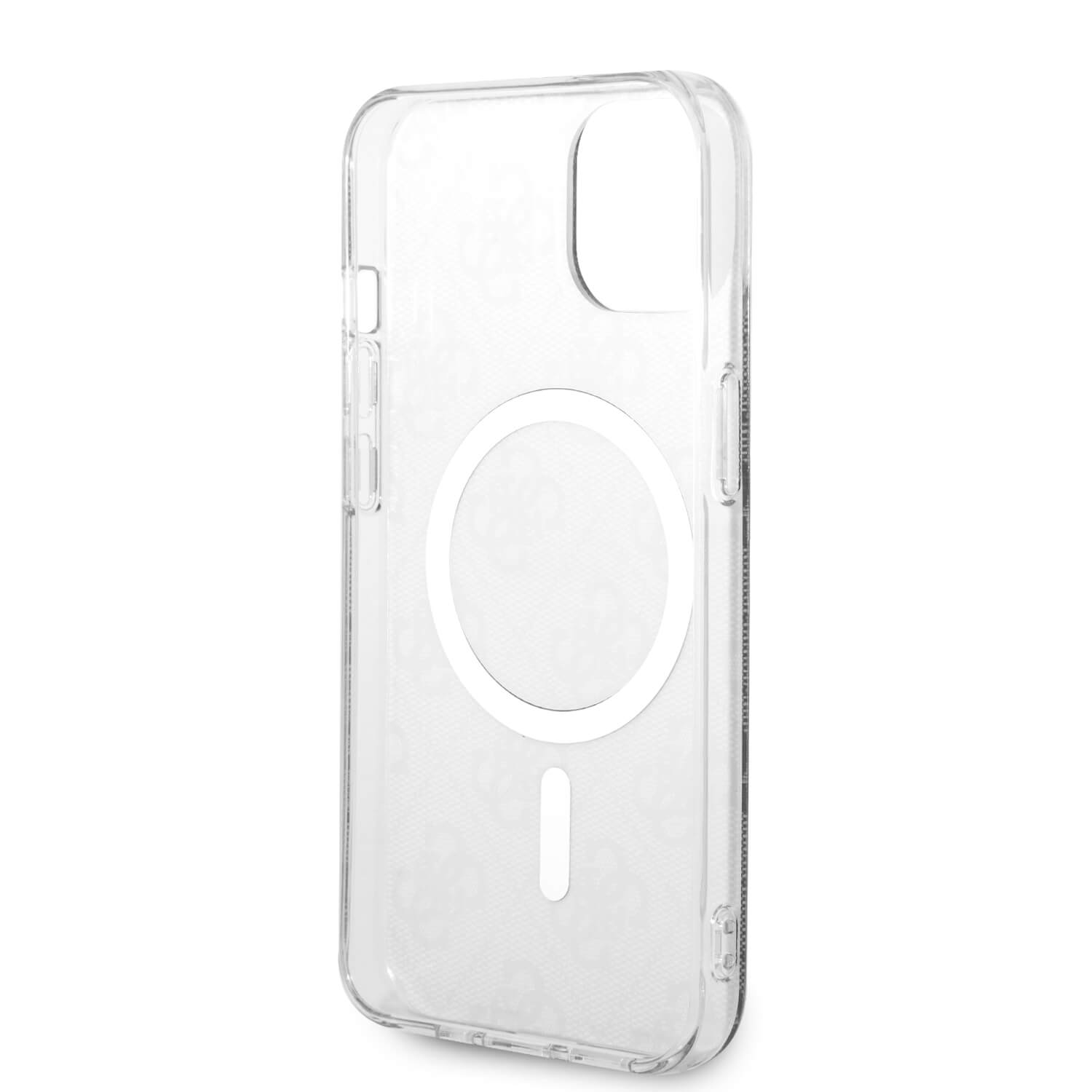 Guess iPhone 15 / 14 / 13 - Bundle Pack - Σετ Σκληρή Θήκη με Πλαίσιο Σιλικόνης και Ασύρματος Φορτιστής MagSafe - Design 4G Print MagSafe - Black - GUBPP14SH4EACSK