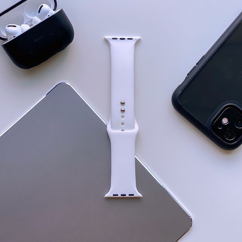 Tech - Protect Λουράκι Apple Watch 2 / 3 / 4 / 5 / 6 / 7 / 8 / 9 / SE - 38 / 40 / 41 mm IconBand Λαστιχένιο - White