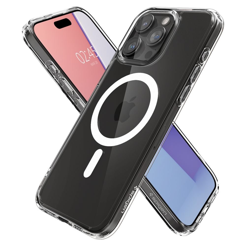 Spigen iPhone 15 Pro Max Ultra Hybrid Mag Σκληρή Θήκη με Πλαίσιο Σιλικόνης Και MagSafe - White