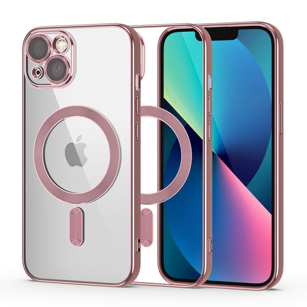 Tech - Protect iPhone 13 Magshine Θήκη Σιλικόνης TPU με Magsafe - Διάφανη / Rose Gold