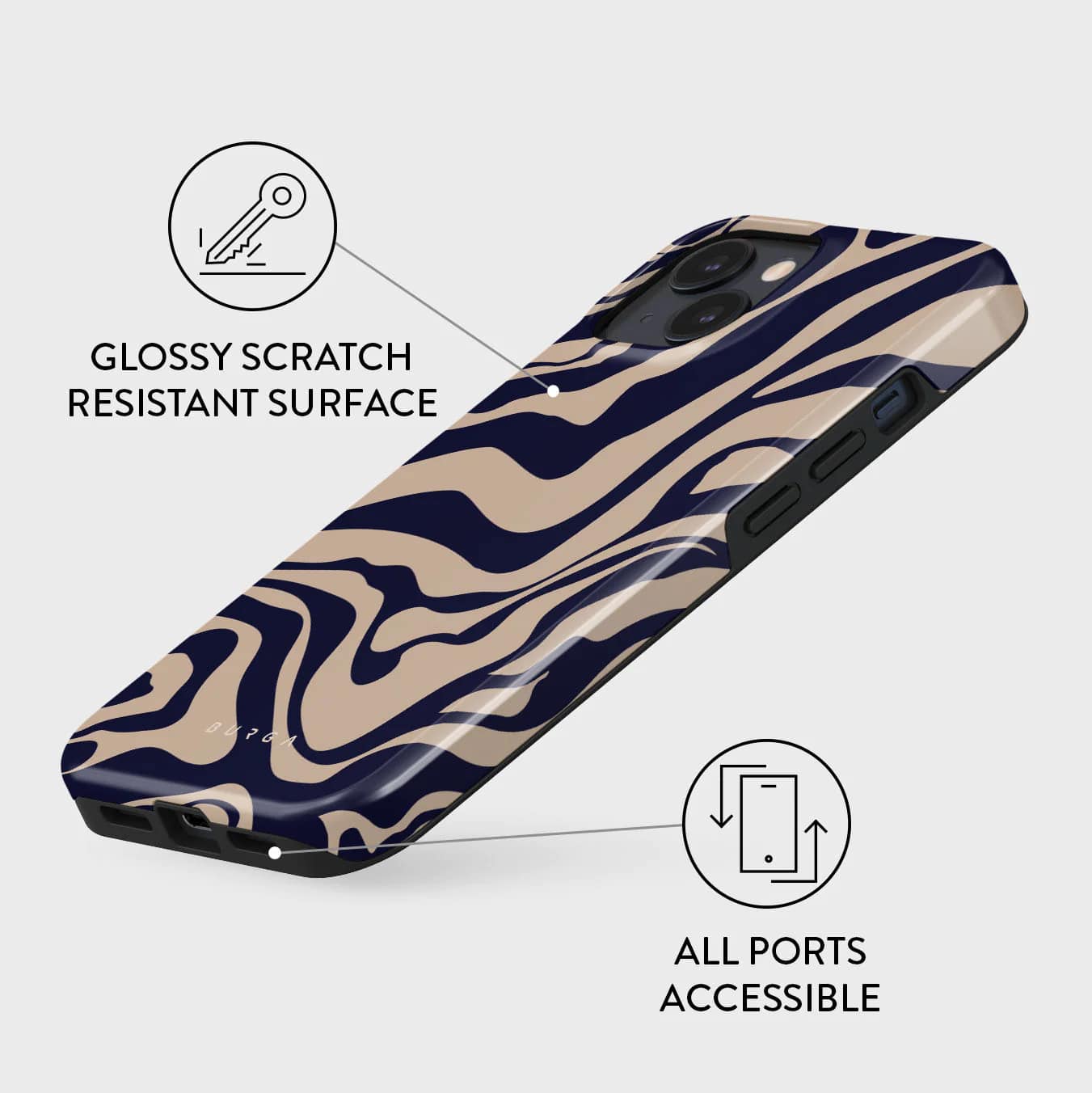 Burga iPhone 15 Fashion Tough MagSafe Σκληρή Θήκη με MagSafe - Vigilant