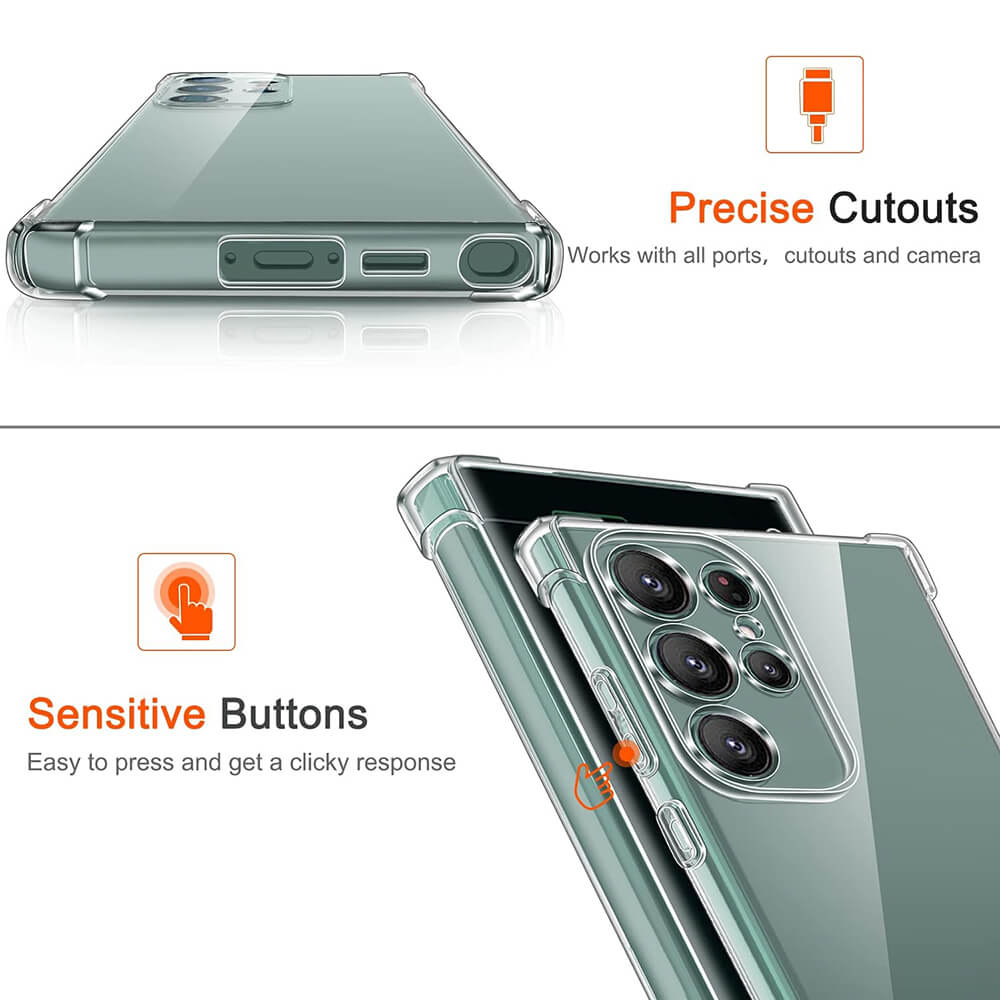 Techsuit Samsung Galaxy S25 Ultra - Shockproof - Θήκη Σιλικόνης με Ενισχυμένες Γωνίες - Clear
