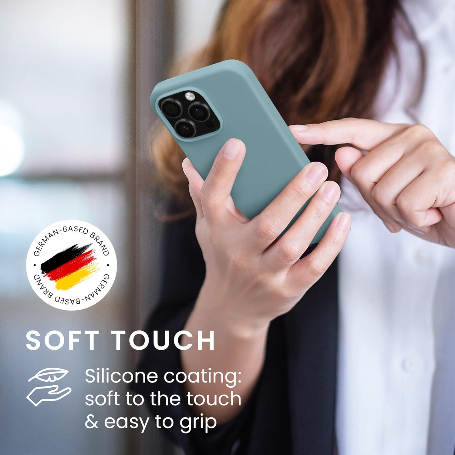 KW iPhone 16 Pro Θήκη Σιλικόνης Rubberized TPU - Antique Stone