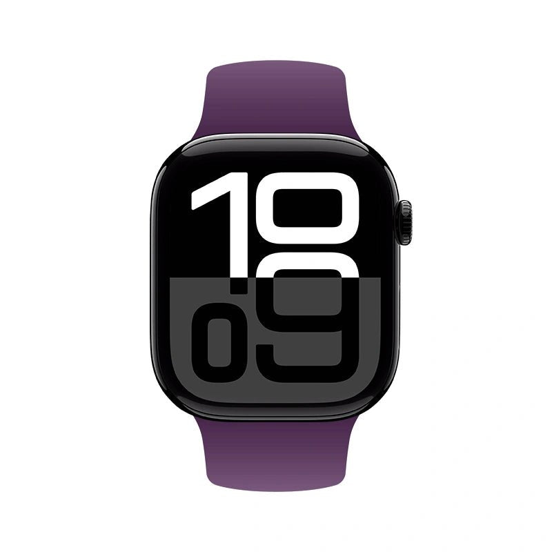 Crong Λουράκι Apple Watch 2/3/4/5/6/7/8/9/10/11 - SE (1/2/3) - 38/40/41/42mm Σιλικόνης - Liquid Strap - Plum