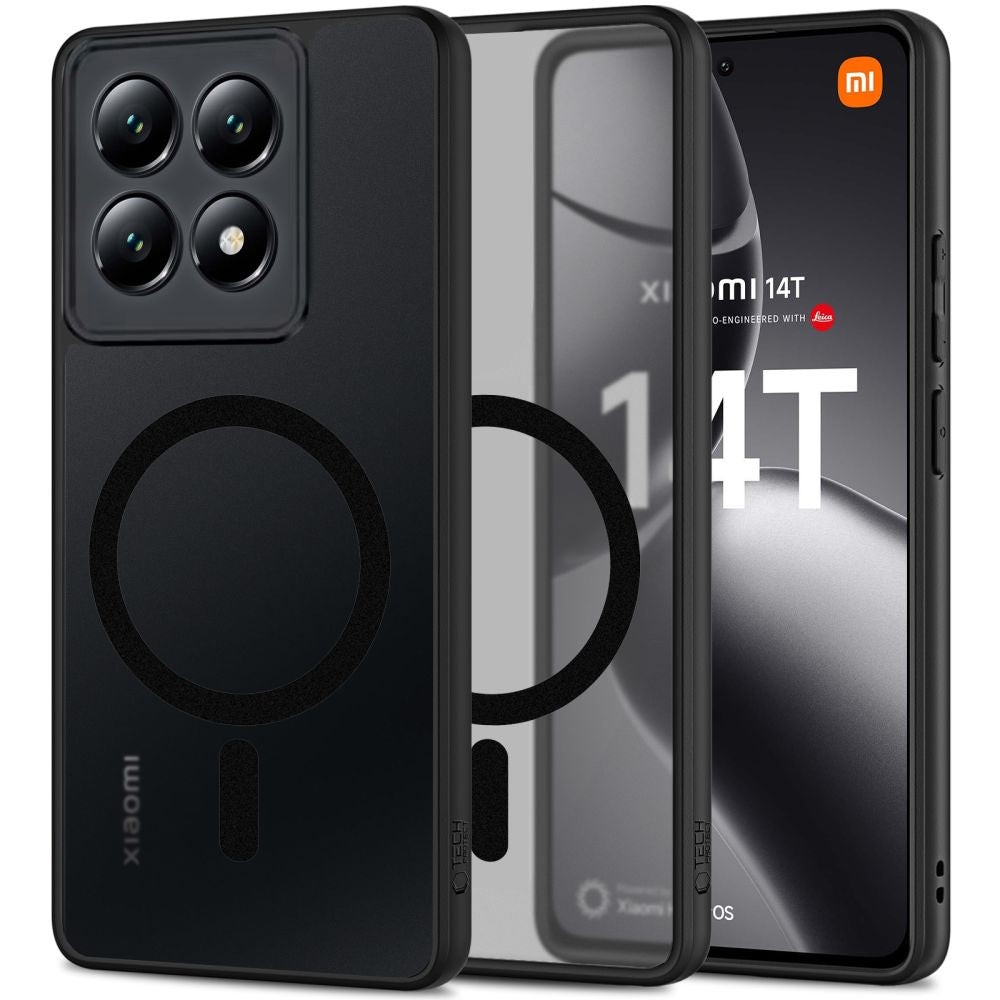 Tech - Protect Xiaomi 14T Pro MagMat Σκληρή Θήκη με Πλαίσιο Σιλικόνης και MagSafe - Matte Black