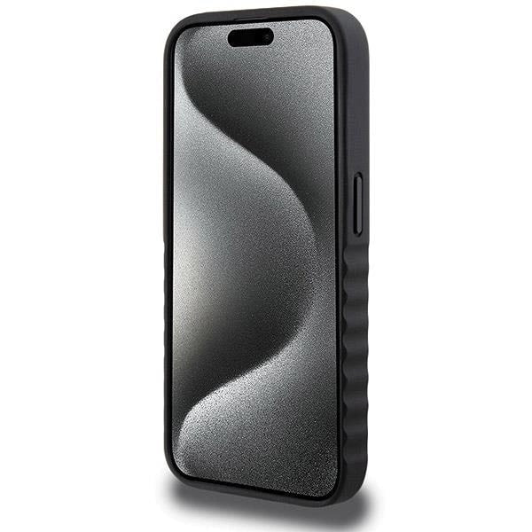 Mercedes iPhone 15 Pro Max Smooth Leather Σκληρή Θήκη με Επένδυση Δέρματος - Black - Mer008003 - 0