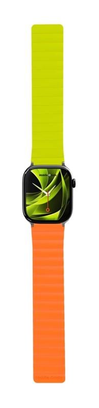 Mobile Origin Λουράκι Apple Watch 4/5/6/7/8/9/10/11 - SE (1/2/3) - Ultra (1/2/3) - 42/44/45/49mm Strap II Σιλικόνης - Orange / Green