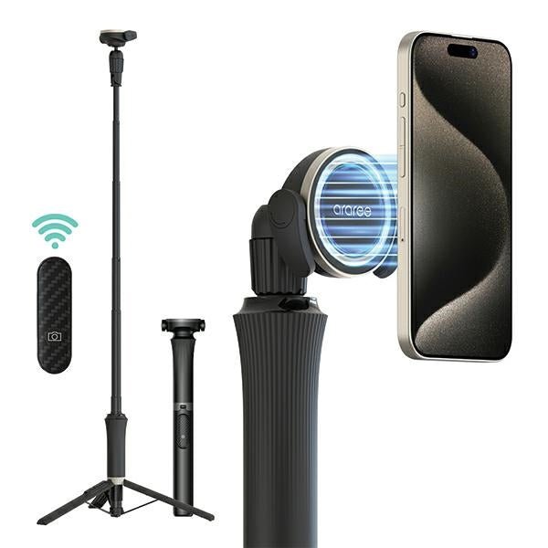 Araree Selfie Stick Magfie PodPro Τρίποδο με Τηλεχειριστήριο Bluetooth - Black