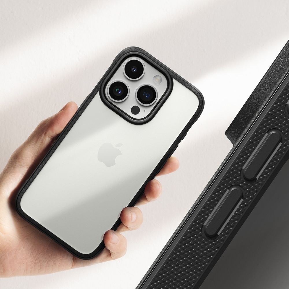 Ringke iPhone 15 Pro Max Fusion Bold Σκληρή Θήκη με Πλαίσιο Σιλικόνης - Black / Διάφανη