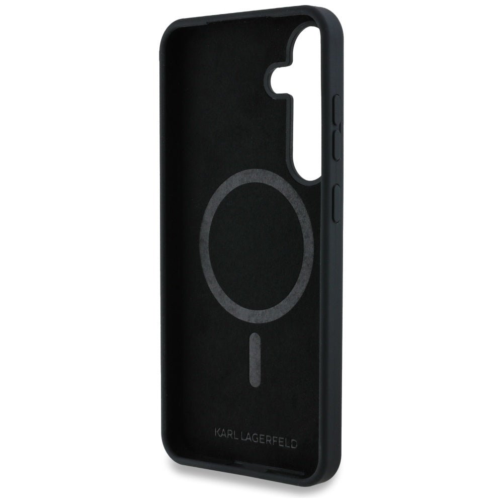 Karl Lagerfeld Samsung Galaxy S25 - Silicone Graffiti Ikonik Printed Logo - Σκληρή Θήκη Σιλικόνης με MagSafe - Black - KLHMS25SPNYKGRTK