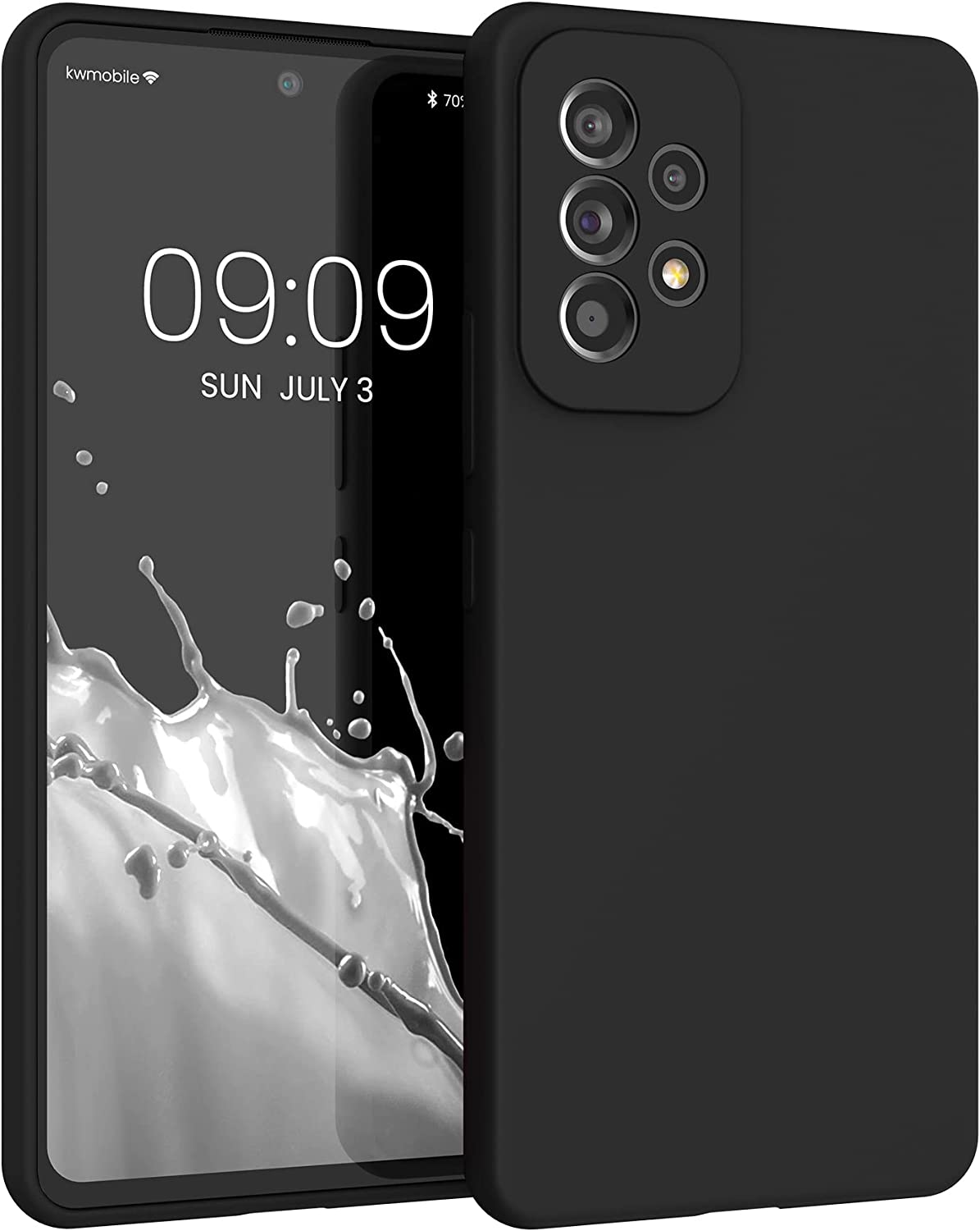 KW Samsung Galaxy A53 5G Θήκη Σιλικόνης Rubber TPU - Black Matte - 57835.47