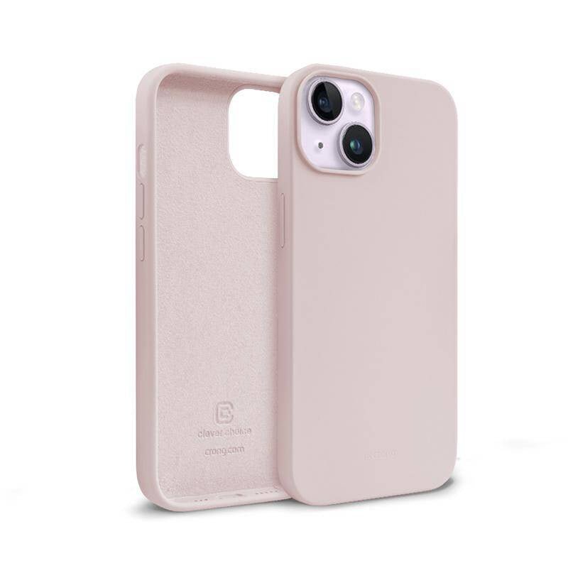Crong iPhone 13 / iPhone 14 Color Cover Θήκη Σιλικόνης - Sand Pink