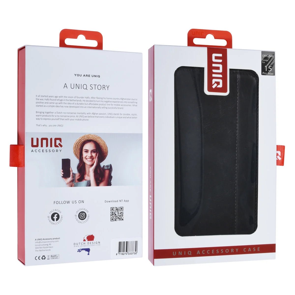Tuniq iPhone 15 Pro Max - Θήκη Πορτοφόλι από Δερματίνη με Stand - Μαύρο
