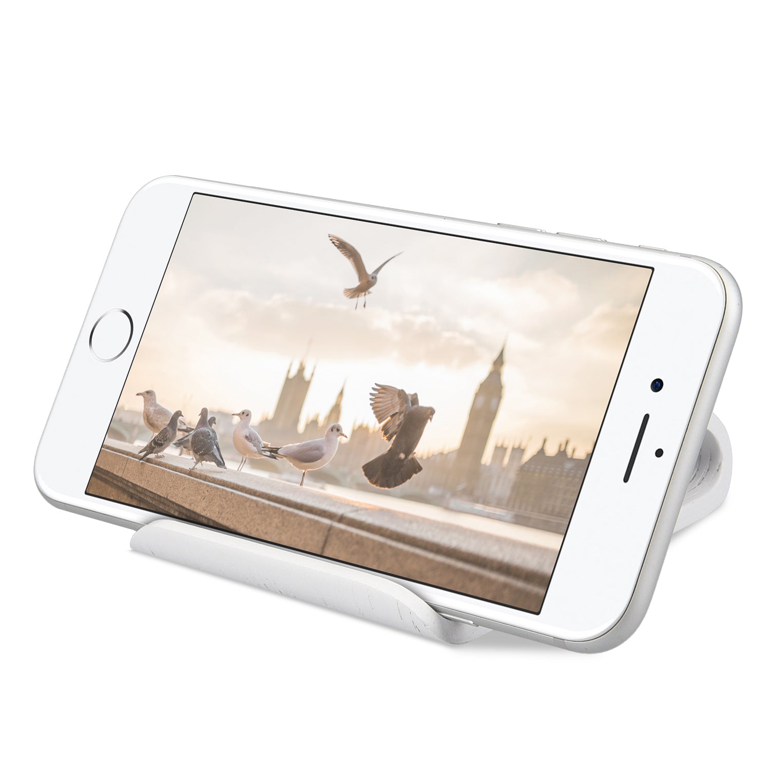Kalibri Wooden Mobile Stand Βάση Στήριξης Κινητών από Φυσικό Ξύλο - White Oak - 34561.02