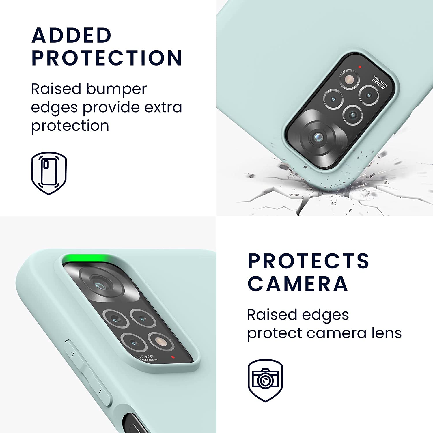 KW Xiaomi Redmi Note 11 / Redmi Note 11S Θήκη Σιλικόνης TPU - Frosty Mint - 57368.200