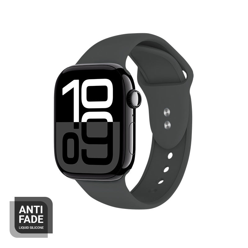 Crong Λουράκι Apple Watch 4/5/6/7/8/9/10/11 - SE (1/2/3) - ULTRA (1/2/3) - 44/45/46/49mm Σιλικόνης - Liquid Strap - Graphite