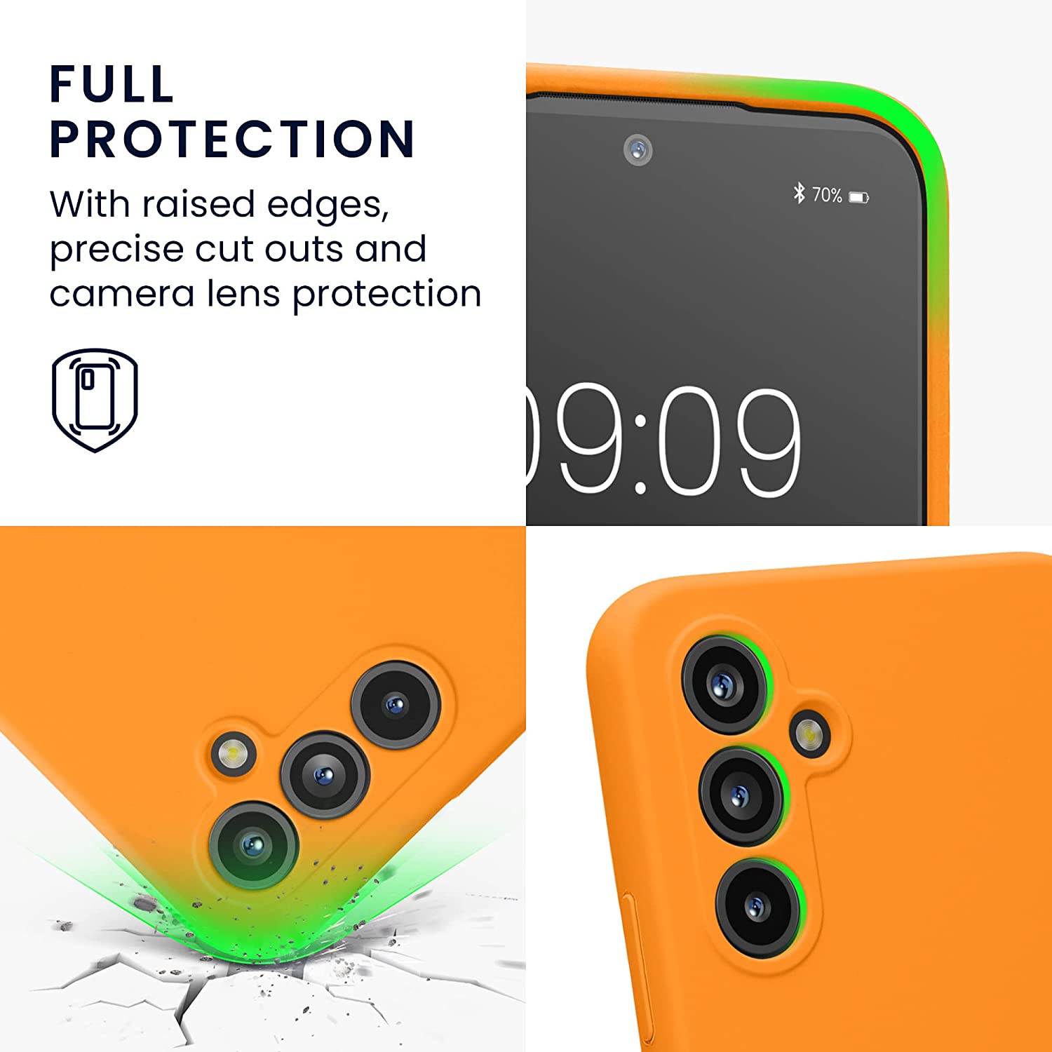 KW Samsung Galaxy A54 5G Θήκη Σιλικόνης Rubberized TPU - Fruity Orange - 60795.150