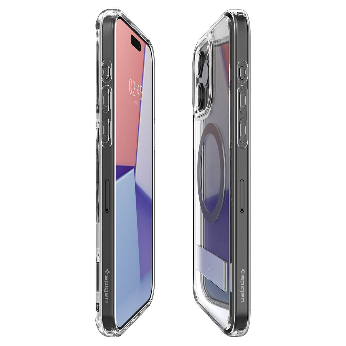 Spigen iPhone 15 Pro Max Ultra Hybrid S MagSafe Σκληρή Θήκη με Πλαίσιο Σιλικόνης και Stand - Graphite