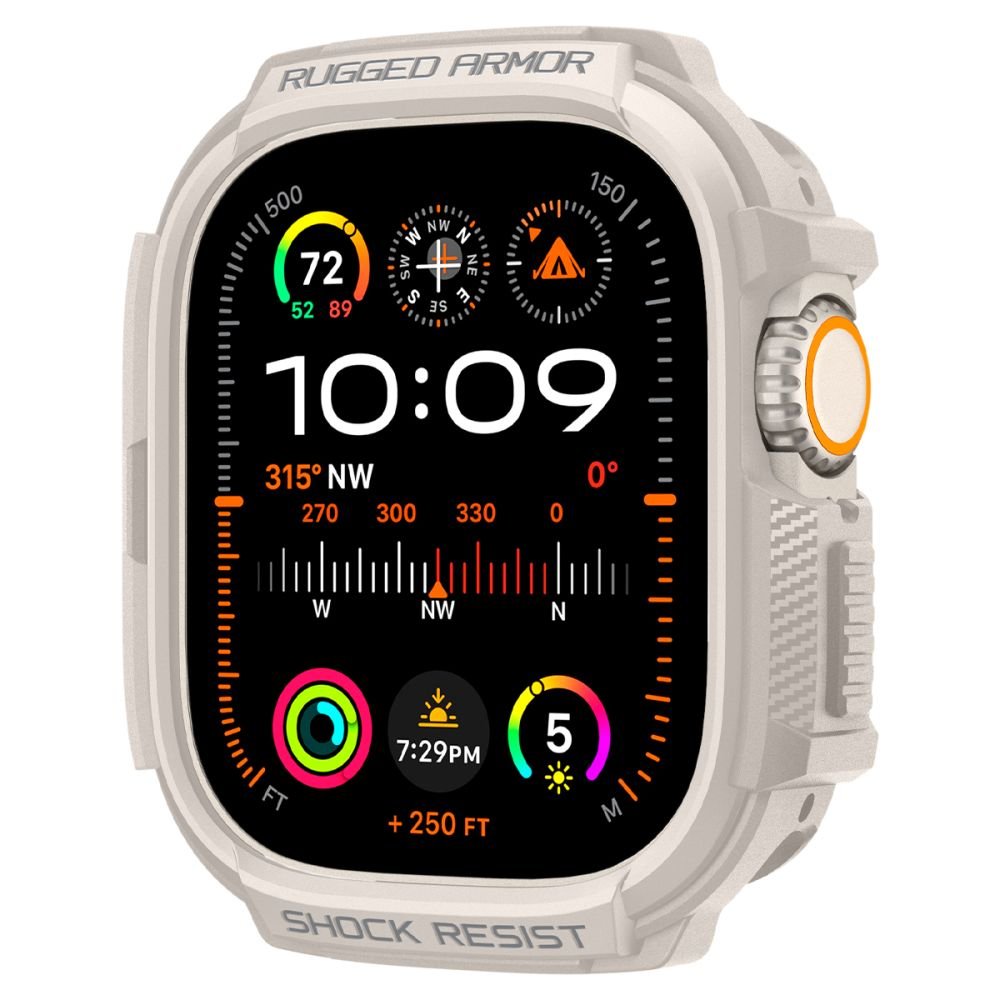 Spigen Θήκη Apple Watch Ultra (1/2/3) - 49mm Rugged Armor - Dune Beige