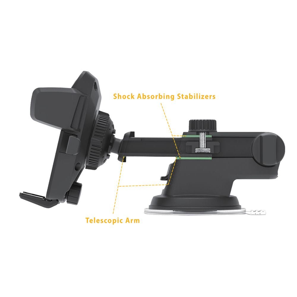 Tech - Protect V2 Universal Dash and Windshield Βάση Στήριξης Κινητών για το Αυτοκίνητο - Black