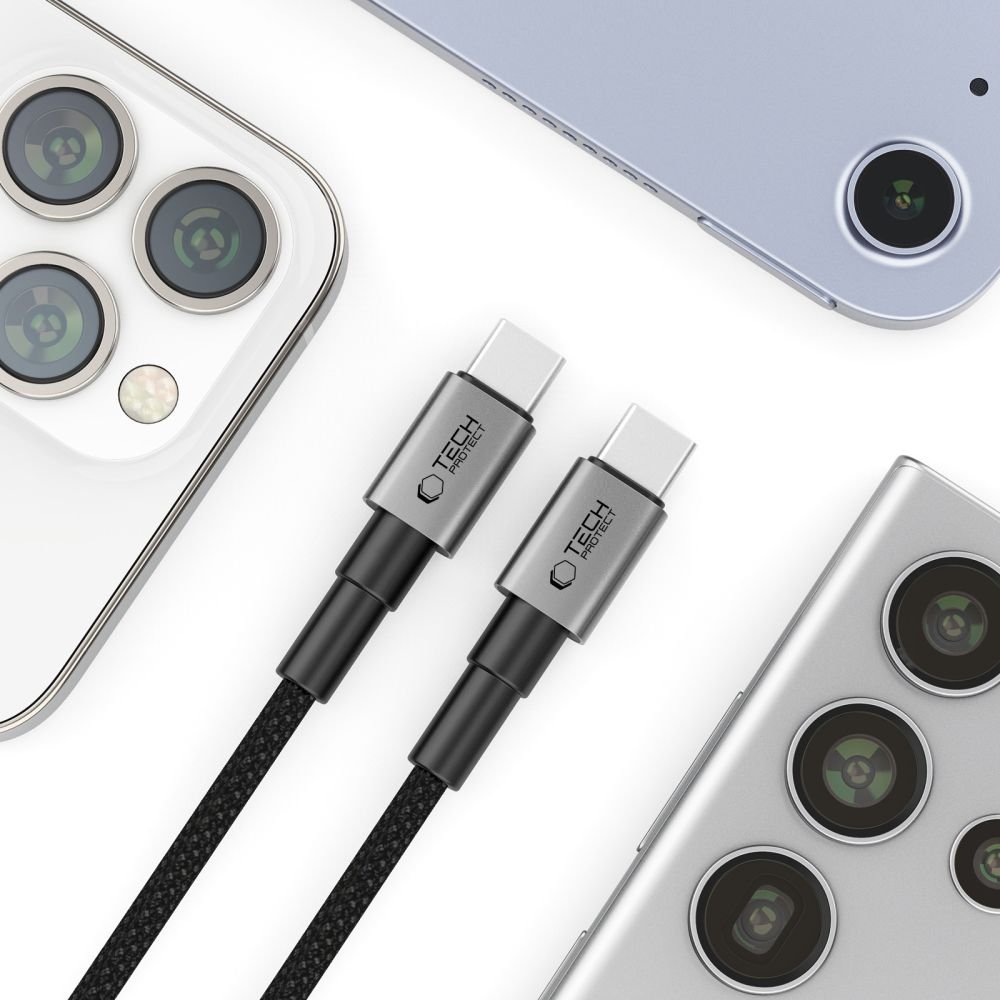 Tech - Protect UltraBoost DNA PD60W 3A - Καλώδιο Δεδομένων και Φόρτισης Type - C to Type - C - 2m - Iron Grey